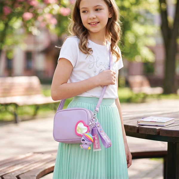 HAPPIHOBBI KEYCHAIN WITH LIP GLOSS & UNICORN FIGURE - 2 DESIGNS