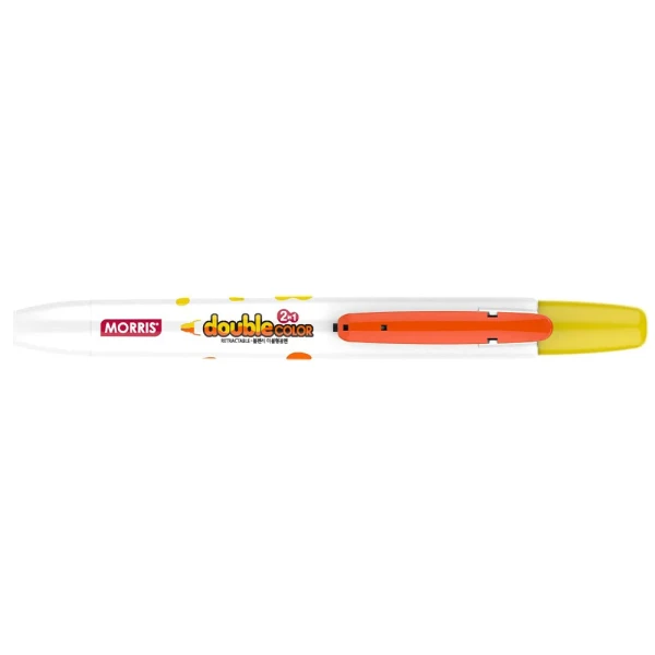 MORRIS JUST CLICK DOUBLE COLOR HIGHLIGHTER - YELLOW & ORANGE