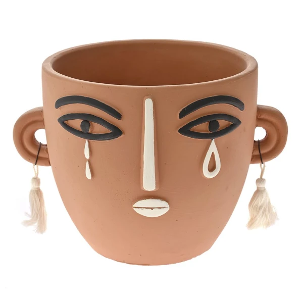CERAMIC PLANTER FACE 26x20.5x18 cm