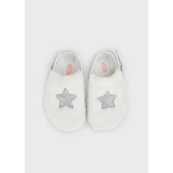 MAYORAL GLITTER STAR SLIPPER WHITE