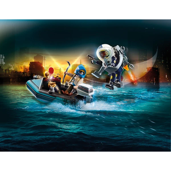 PLAYMOBIL CITY ACTION ΣΥΛΛΗΨΗ ΛΗΣΤΗ ΕΡΓΩΝ ΤΕΧΝΗΣ ΑΠΟ ΑΣΤΥΝΟΜΙΚΟ JETPACK