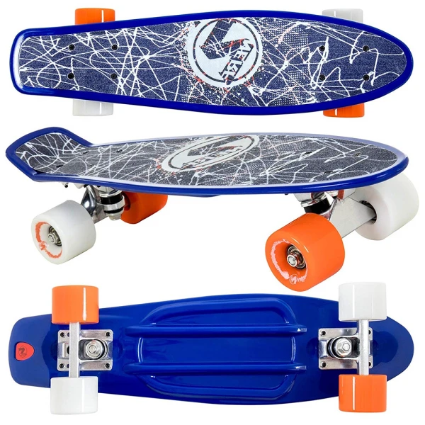 FLYBAR PLASTIC SKATEBOARD NERF NATION 22 INCH - BLUE LINES