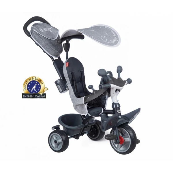 SMOBY TRICYCLE BABY DRIVER PLUS GREY