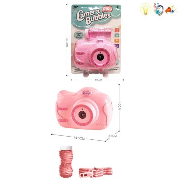 CAMERA FOR SOAP BUBBLES WITH LIGHTS & SOUNDS - PINK