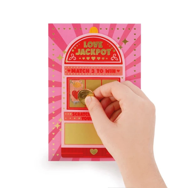 LEGAMI GREETING CARD LARGE SCRATCH OFF LOVE JACKPOT