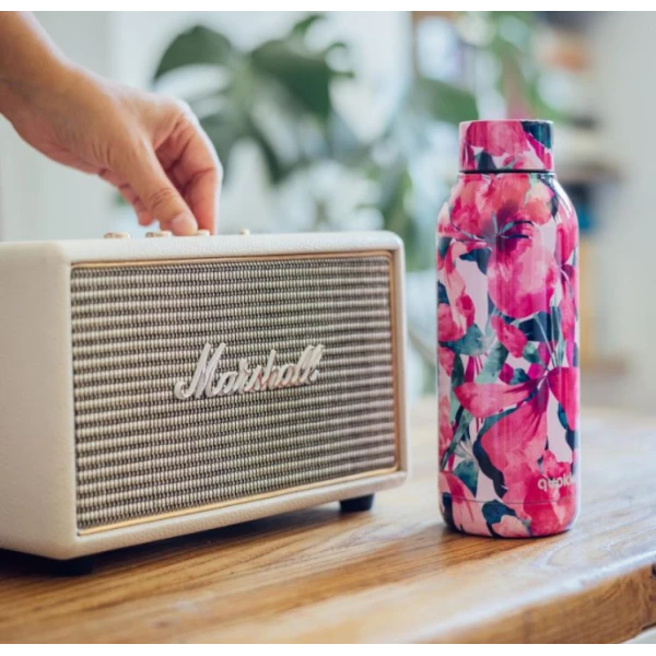 QUOKKA STAINLESS STEEL ΘΕΡΜΟΣ SOLID 510ml PINK BLOOM