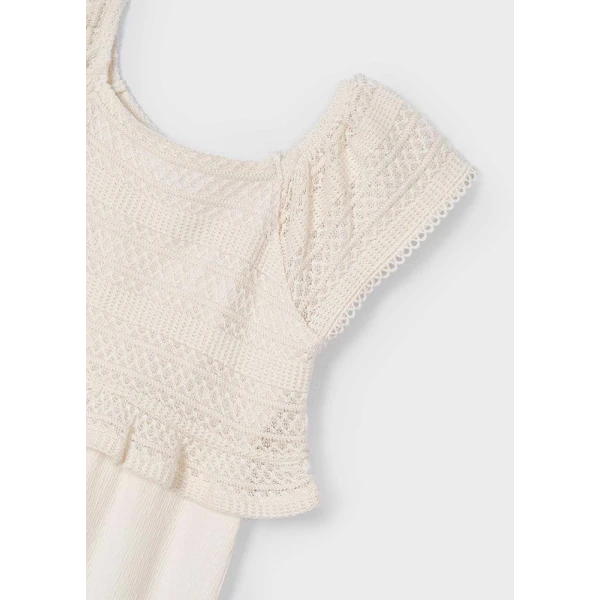 MAYORAL BODYSUIT COMBINED COTTON FANTASY BEIGE 