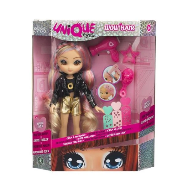 UNIQUE EYES WOW HAIR DOLL - 2 DESIGNS