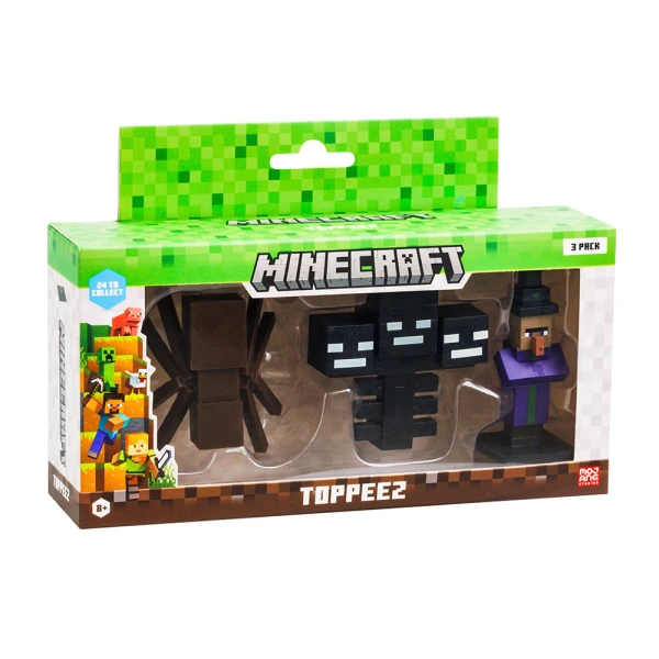 MINECRAFT ΣΕΤ 3 ΦΙΓΟΥΡΕΣ 3D TOPPEEZ 6 εκ. - ΔΙΑΦΟΡΑ ΣΧΕΔΙΑ