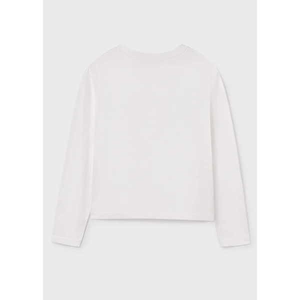 MAYORAL LONG-SLEEVE T-SHIRT TRAILS CREAM 