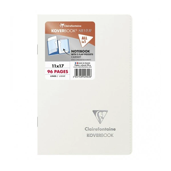 CLAIREFONTAINE KOVERBOOK STAPLED RULED NOTEBOOK 11×17 cm.