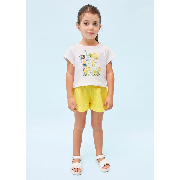 MAYORAL SET SHORT PANTS PRINTED YELLOW