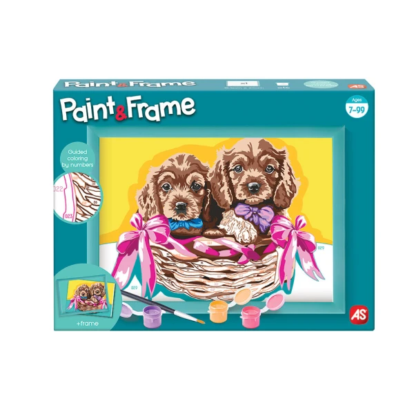 AS PAINT & FRAME ΑDORABLE PUPPIES ΓΙΑ 9+ ΧΡΟΝΩΝ