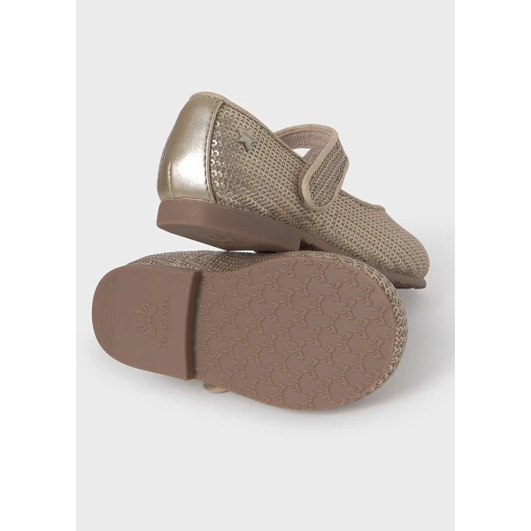 MAYORAL BALLERINA SHOES SEQUINS GOLD