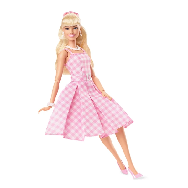 COLLECTIBLE DOLL BARBIE MOVIE PINK GINGHAM DRESS