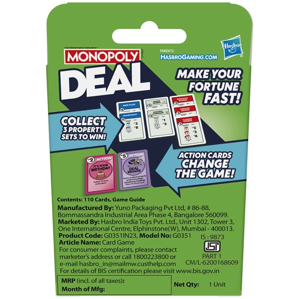 ΕΠΙΤΡΑΠΕΖΙΟ ΚΑΡΤΩΝ MONOPOLY DEAL