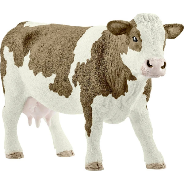 MINIATURE SCHLEICH SIMMENTAL COW