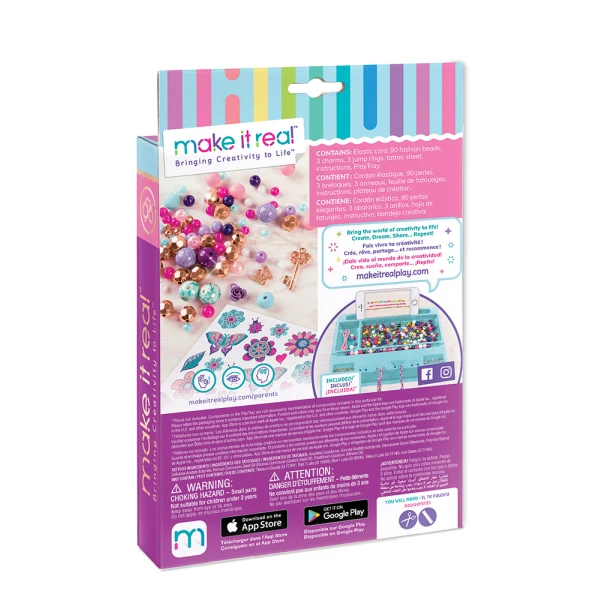 MAKE IT REAL - BEDAZZLED CHARM BRACELETS BLOOMING CREATIVITY