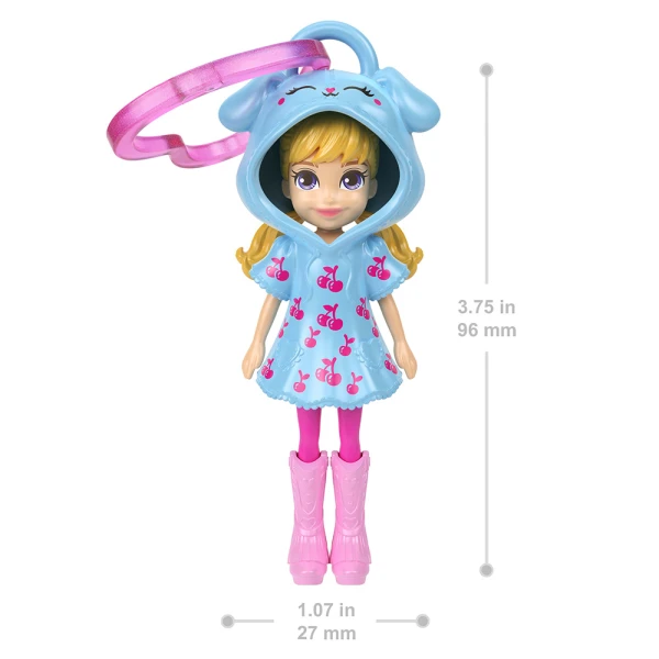 POLLY POCKET DOLL WITH BLUE CHERRY HOODIE