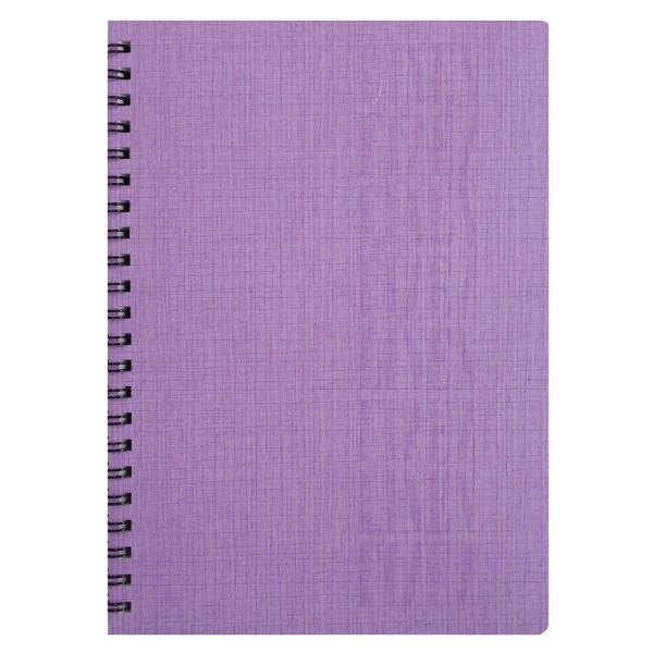 SPIRAL NOTEBOOK A4 4 TOPICS 120 SHEETS LINEN - 5 COLOURS
