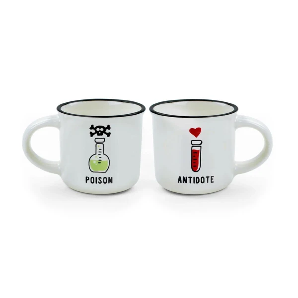 LEGAMI SET 2 ESPRESSO MUGS POISON & ANTIDOTE