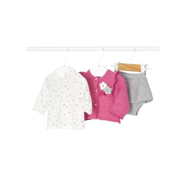 MAYORAL SET KNITTED SKIRT INTENSE PINK