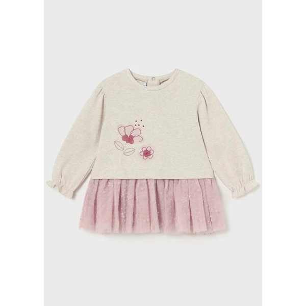 MAYORAL DRESS SWEATER COMBINED STONE INTENSE
