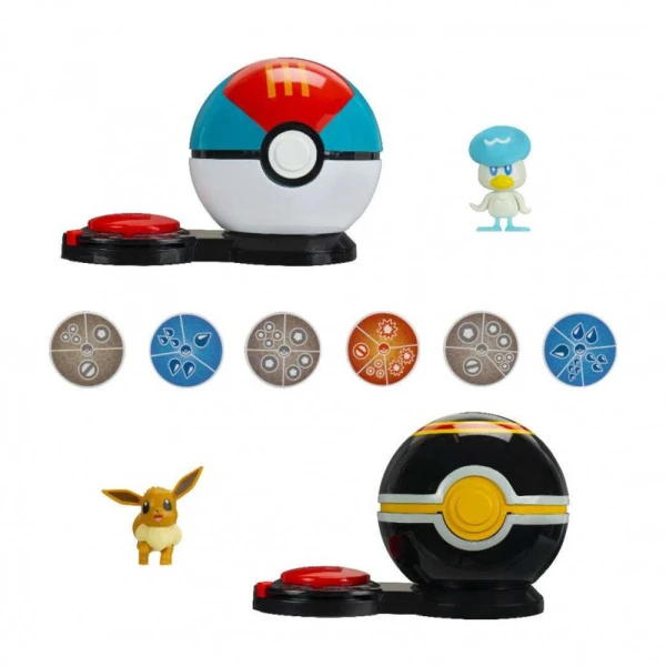 POKEMON BATTLE GAME 2pcs. W5 - QUAXLY & EEVEE