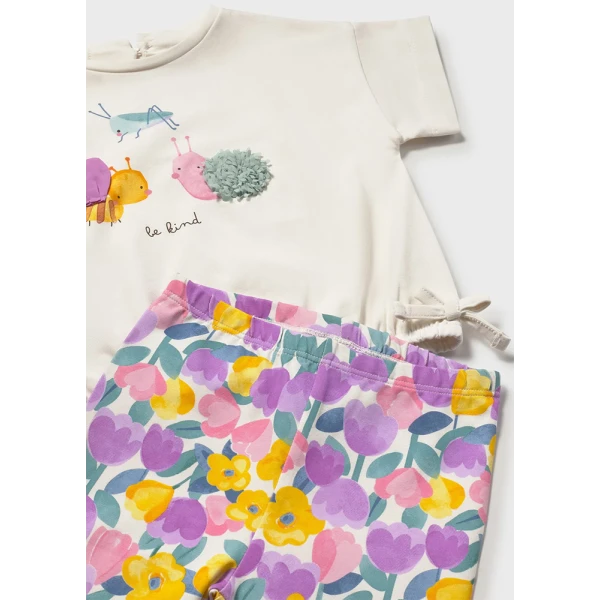 MAYORAL SET LEGGINGS PRINTED LILAC 