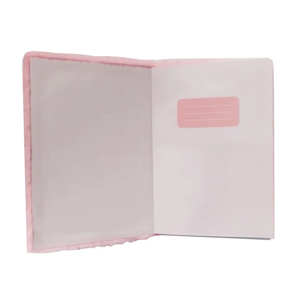 PLUSH CALENDAR WITH LOCK Α5 - PINK CAT WITH EARS