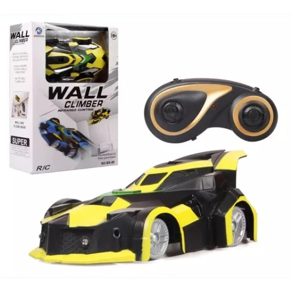 REMOTE CONTROL CAR WITH LIGHTS, WITH USB, INFRARED CLIMBING WALLS - YELLOW