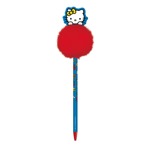 ΣΤΥΛΟ ΜΕ POM POM HELLO KITTY PLAYFULLY PEEKING - 2 ΣΧΕΔΙΑ