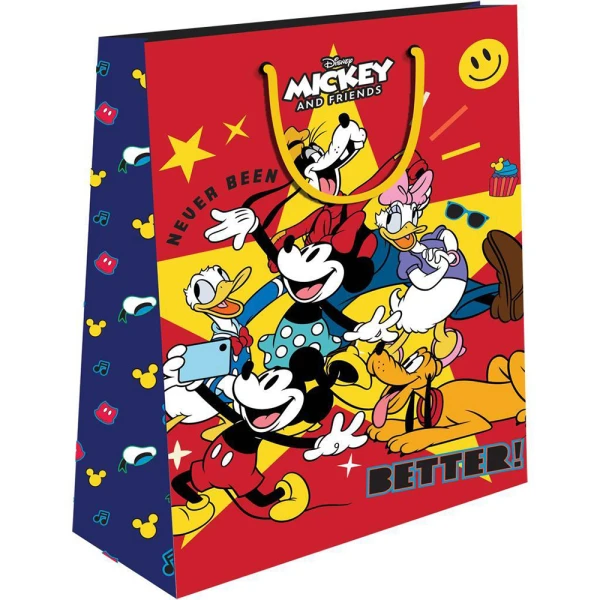 ΧΑΡΤΙΝΗ ΣΑΚΟΥΛΑ ΔΩΡΟΥ 18Χ11Χ23 εκ. DISNEY MICKEY AND FRIENDS - 2 ΣΧΕΔΙΑ