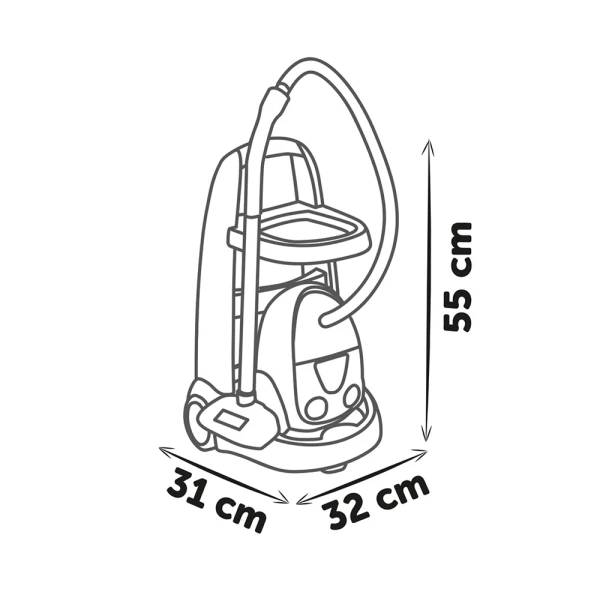 SMOBY TROLLEY AND VACUUM CLEANER ROWENTA 