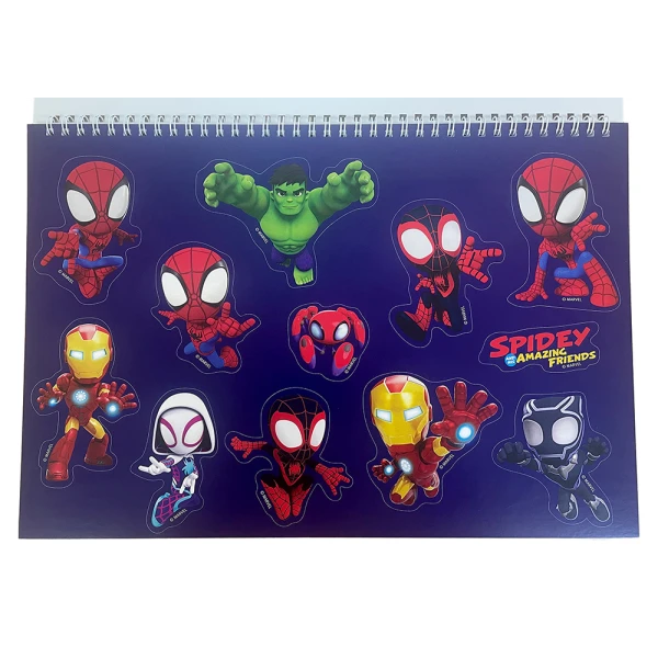 DRAWING PAD 23X33 cm 40 SHEETS AND STICKERS SPIDEY AND HIS AMAZING FRIENDS