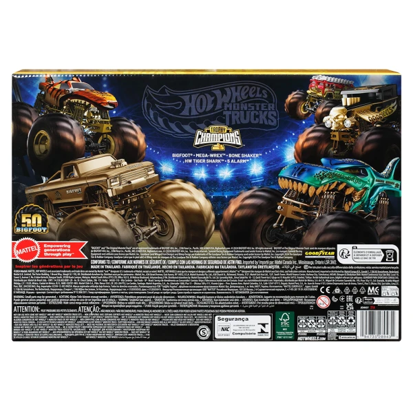 HOT WHEELS MONSTER TRUCKS ΟΧΗΜΑΤΑ BIGFOOT TROPHY CHAMPIONS ΣΕΤ ΤΩΝ 12