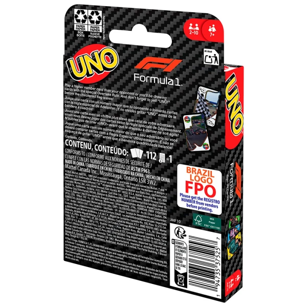 ΕΠΙΤΡΑΠΕΖΙΟ ΚΑΡΤΩΝ UNO FORMULA 1