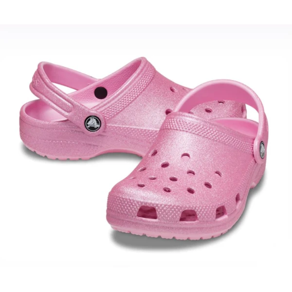 CROCS CLASSIC GLITTER CLOG T PINK TWEED GLITTER
