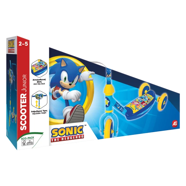 AS KIDS 3-WHEEL SCOOTER SONIC FOR AGES 2-5