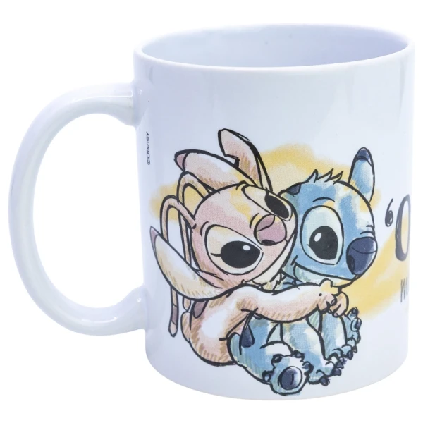 ΚΕΡAΜΙΚΗ ΚΟΥΠΑ 325ml STITCH & ANGEL OHANA MEANS FAMILY ΣΕ ΚΟΥΤΙ ΔΩΡΟΥ
