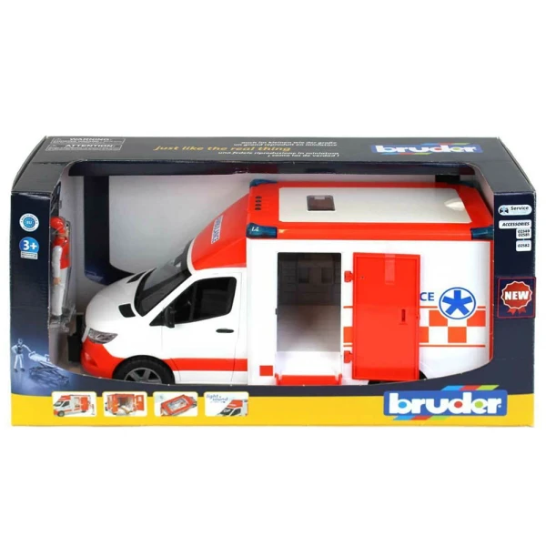 BRUDER ΑΣΘΕΝΟΦΟΡΟ MERCEDES BENZ SPRINTER ΜΕ ΟΔΗΓΟ