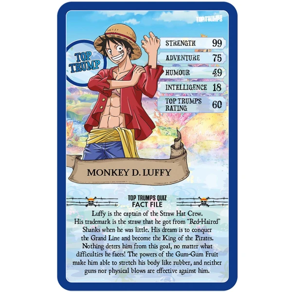 WINNING MOVES TOP TRUMPS SPECIALS CARD GAME ONE PIECE