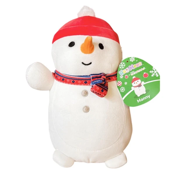 SQUISHMALLOWS HUGMEES XMAS ΛΟΥΤΡΙΝΟ 35 εκ. - MANNY THE SNOWMAN