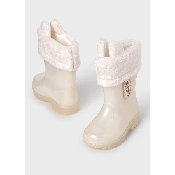 MAYORAL RAIN BOOTS LINED PEARL