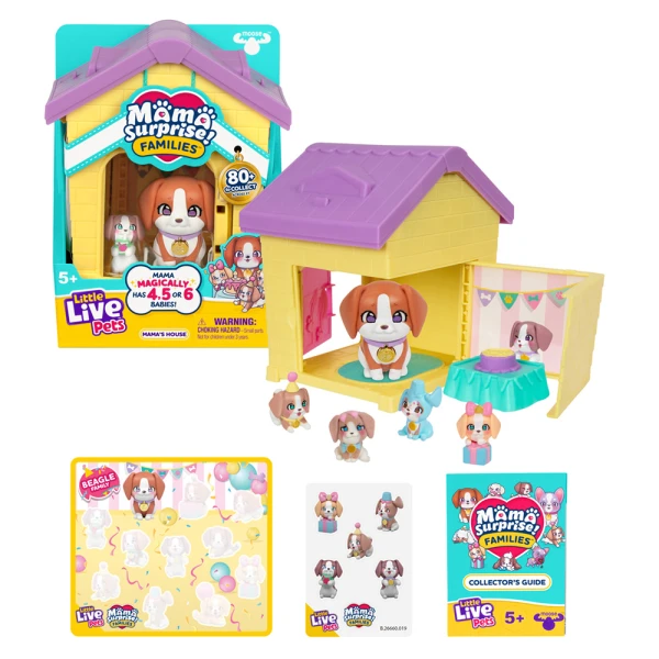 LITTLE LIVE PETS MAMA SURPRISE FAMILIES - HOUSE & PUPPIES PLAYSET (4 DESIGNS)