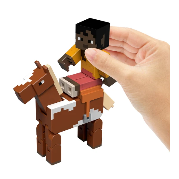 MINECRAFT SET OF 2 FIGURES - STABLE MASTER MAKENA & HORSE