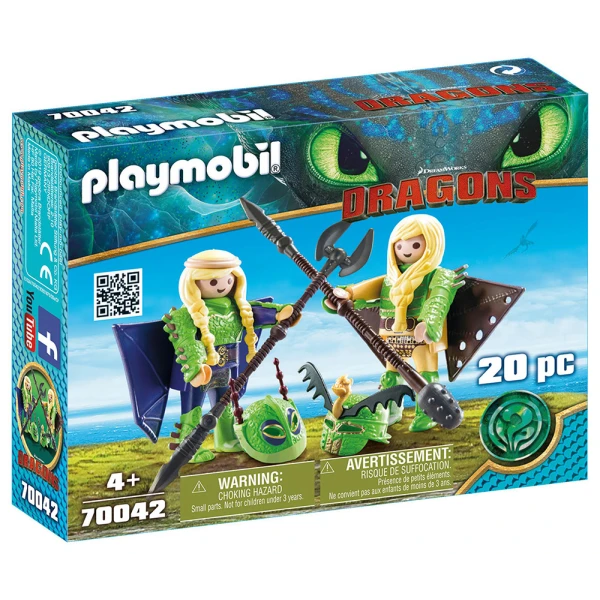 PLAYMOBIL DRAGONS RUFFNUT AND TUFFNUT WITH FLIGHT SUIT