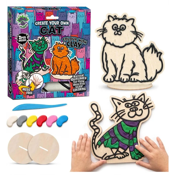 SPLAT PLANET MESS-FREE PAINT KIT WITH CLAY CATS