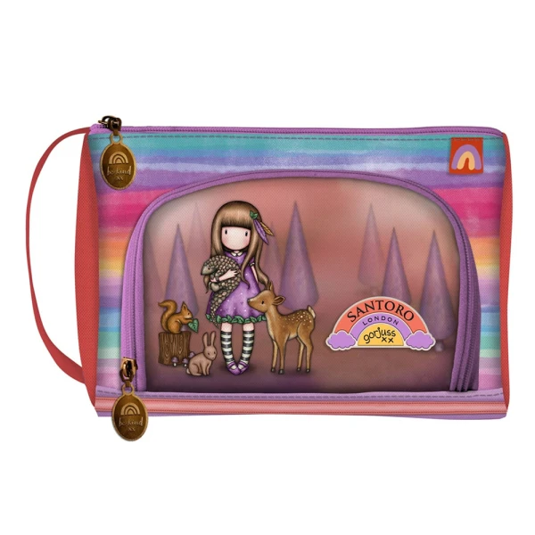GORJUSS SANTORO JUMBO PENCIL CASE BE KIND TO ALL CREATURES