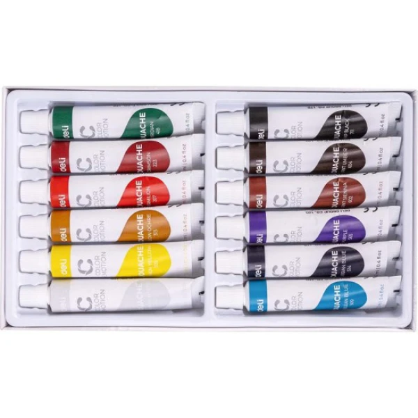 DELI TEMPERA 12 COLOURS 12ml COLOR EMOTION